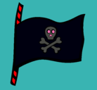 Dibujo Bandera pirata pintado por nereaabel