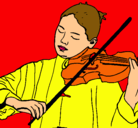 Dibujo Violinista pintado por adam