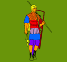 Dibujo Soldado romano pintado por LUORAR