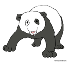 Dibujo Oso panda pintado por paola