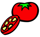 Dibujo Tomate pintado por qertysy