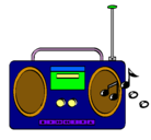 Dibujo Radio cassette 2 pintado por aleche