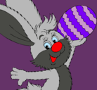 Dibujo Conejo y huevo de pascua II pintado por MYRIAM