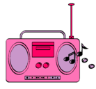 Dibujo Radio cassette 2 pintado por alisia
