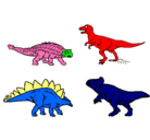 Dibujo Dinosaurios de tierra pintado por rocio
