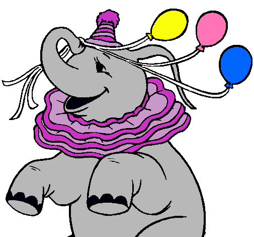 Elefante con 3 globos