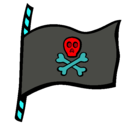 Dibujo Bandera pirata pintado por carloscastroolarte
