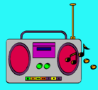 Dibujo Radio cassette 2 pintado por jchcjngyhyt
