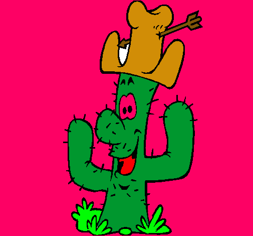 Cactus con sombrero