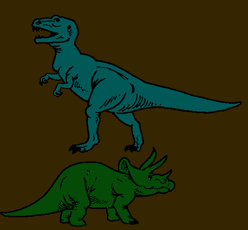 Triceratops y tiranosaurios rex