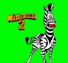 Dibujo Madagascar 2 Marty pintado por MORT