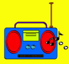 Dibujo Radio cassette 2 pintado por majo