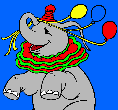 Elefante con 3 globos