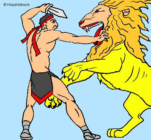 Gladiador contra león