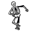 Dibujo Esqueleto contento pintado por hytr