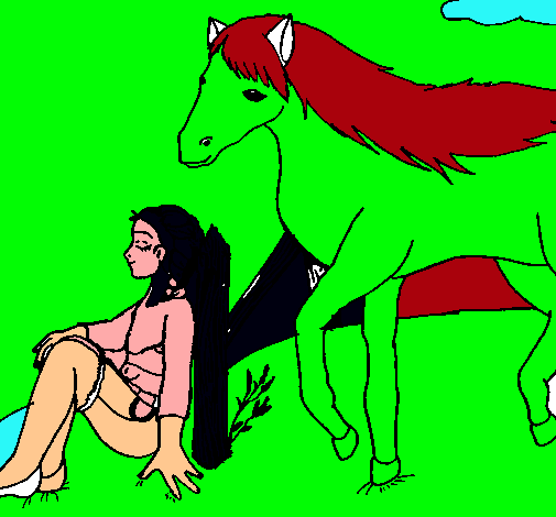 Chica y caballo