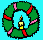 Dibujo Corona de navidad II pintado por horcajuelo