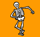 Dibujo Esqueleto contento pintado por gerardo