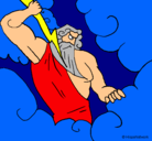 Dibujo Dios Zeus pintado por maty