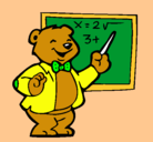 Dibujo Profesor oso pintado por cande