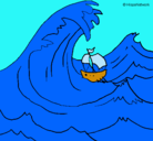 Dibujo Gran ola pintado por ariel