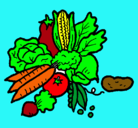 Dibujo verduras pintado por Amarilis