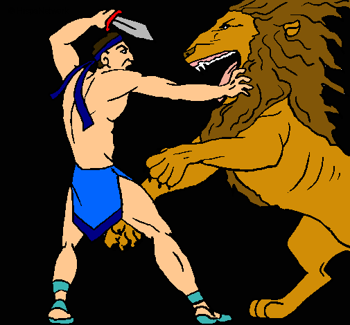 Gladiador contra león