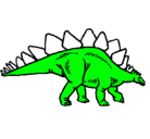 Dibujo Stegosaurus pintado por Cesar