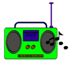 Dibujo Radio cassette 2 pintado por jose