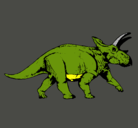 Dibujo Triceratops pintado por ulises