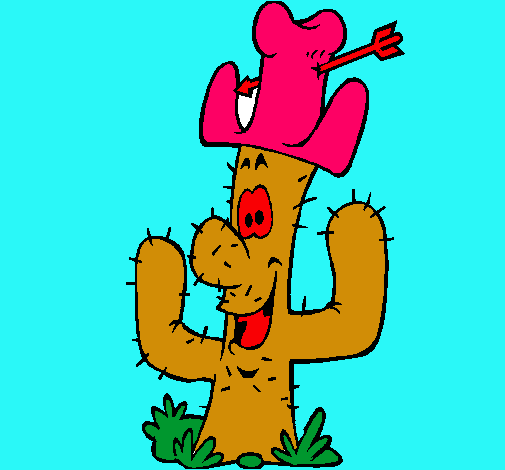 Cactus con sombrero