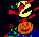 Dibujo Paisaje de Halloween pintado por SAMAIN