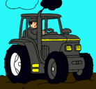Dibujo Tractor en funcionamiento pintado por yoshioalfonso