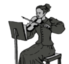 Dibujo Dama violinista pintado por ana