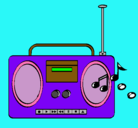 Dibujo Radio cassette 2 pintado por mariana