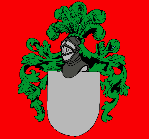 Escudo de armas y casco