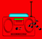 Dibujo Radio cassette 2 pintado por sayuri