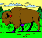 Dibujo Búfalo  pintado por buffalo