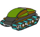 Dibujo Nave tanque pintado por victor