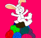 Dibujo Conejo de Pascua pintado por lujan