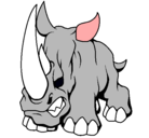 Dibujo Rinoceronte II pintado por Marifer