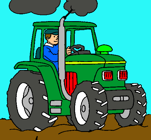 Tractor en funcionamiento