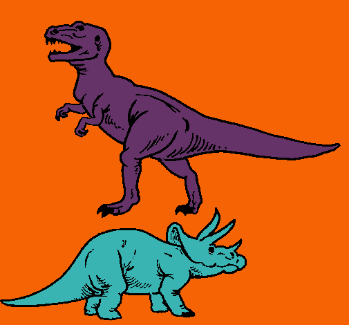 Triceratops y tiranosaurios rex