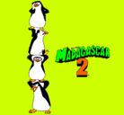 Dibujo Madagascar 2 Pingüinos pintado por Chelsea