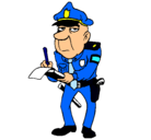 Dibujo Policía haciendo multas pintado por carlos