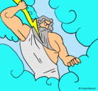 Dibujo Dios Zeus pintado por christian