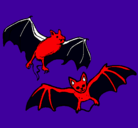 Dibujo Un par de murciélagos pintado por ALBITA