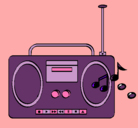 Dibujo Radio cassette 2 pintado por MELANY