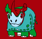 Dibujo Rinoceronte pintado por VALE