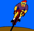 Dibujo Ciclista con gorra pintado por kaled